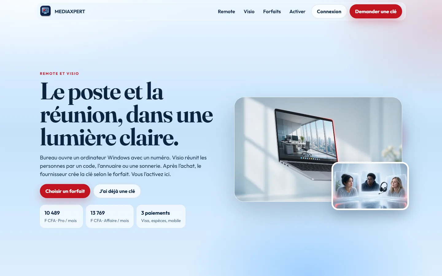 Capture réelle de la page des offres MediaXpert