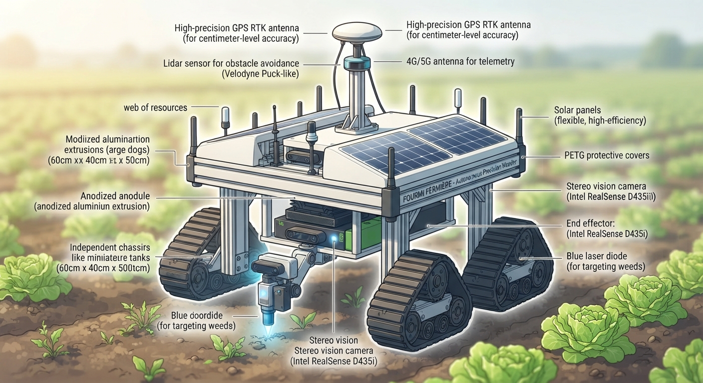Illustration de conception du premier outil agricole A-01